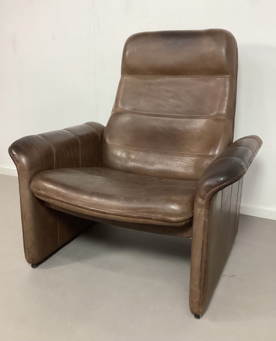 Image 1 of Brutalist Desede De Sede Vintage Ds50 Buffalo Leather Lounge Chair Armchair