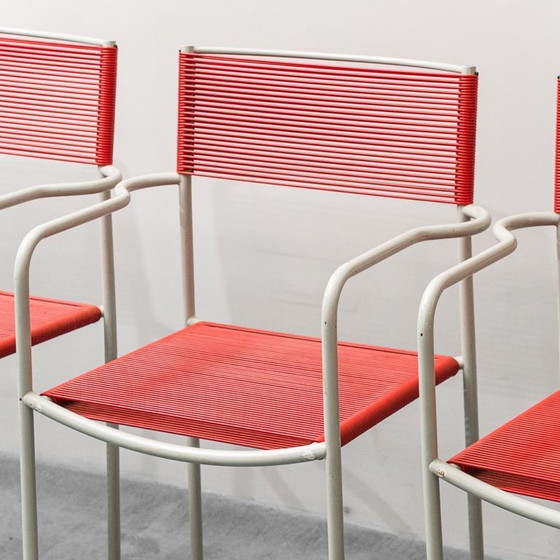 Image 1 of SET DI 6 SEDIE MOD. SPAGHETTI GIANDOMENICO BELOTTI PER ALIAS ANNI '80 MODERNISMO VINTAGE