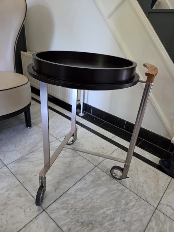 Giorgetti Rea Bergère Fauteuils + Eos Trolley – Chi Wing Lo – Sillones, Leather, Metal (photo 7 of 8)