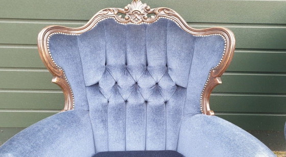 Louis-XIV-Sofa mit Sesseln – Textile, Wood (photo 8 of 11)