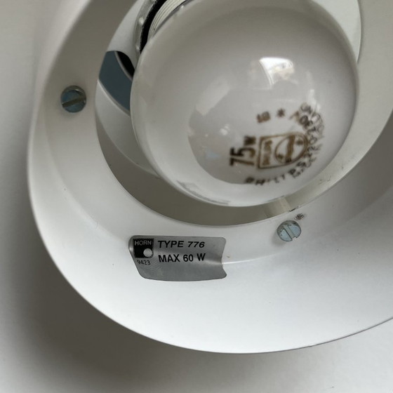 Image 1 of Dänische E.S. Horn Typ 776 Pendelleuchte aus Weißmetall