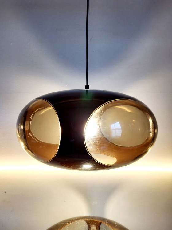 Image 1 of Lampada a sospensione Space Age, Bug Eye, Massive, marrone, Belgio, anni '70