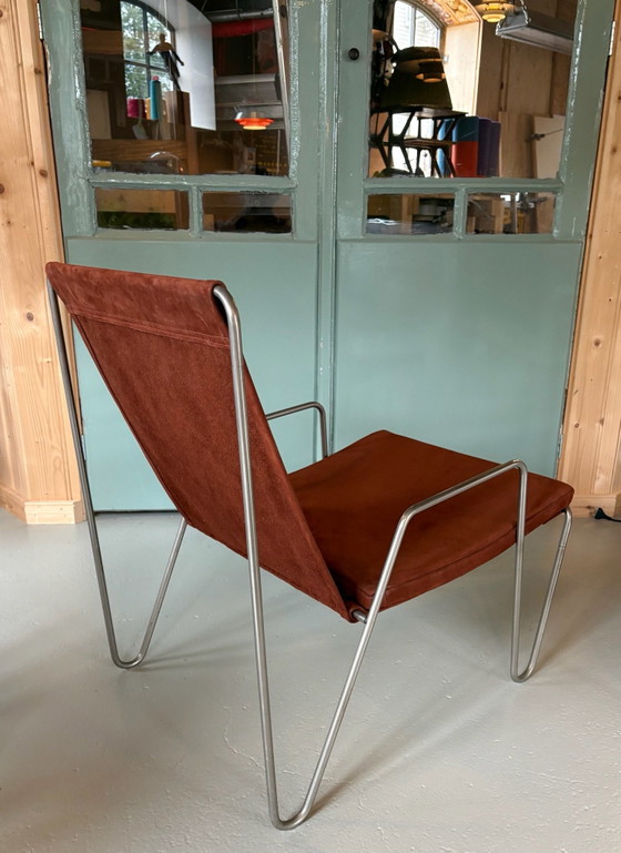 Fritz Hansen Bachelor Chair Verner Panton, Fauteuils, Leer, Metaal, Bruin (foto 8 van 12)