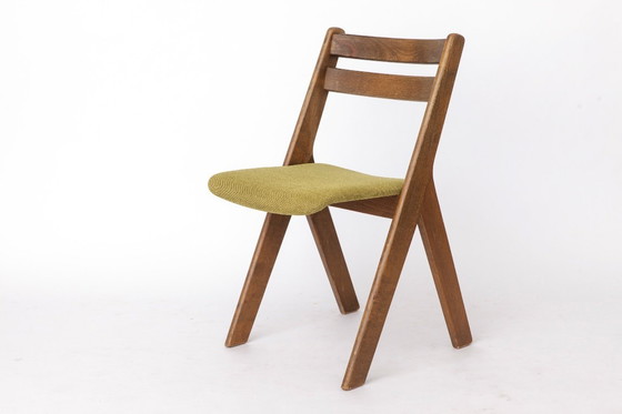 Image 1 of Set van 4 vintage Duitse eetkamerstoelen uit de jaren 70, toegeschreven aan Casala, beukenhout, mid-century modern.