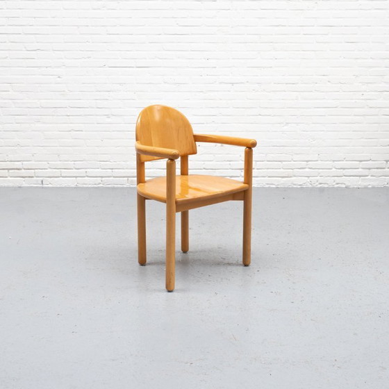 Image 1 of Set of 4 Vintage Beech Dining Chairs