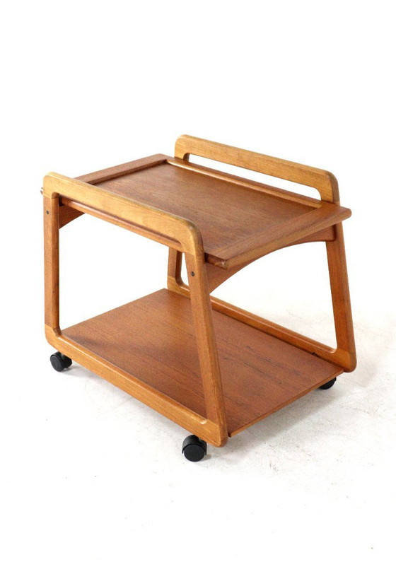 Image 1 of Chariot Sika Mobler « Knebel » à plateau réversible, vintage danois