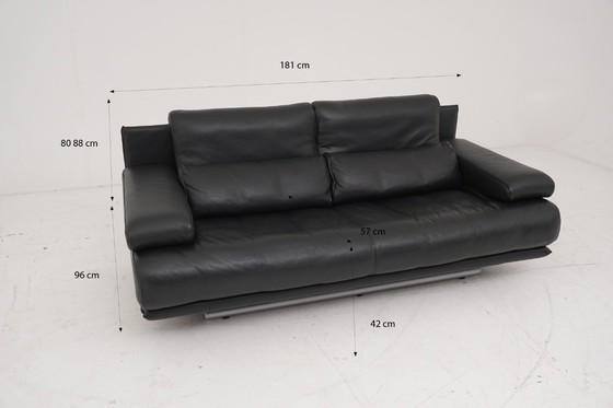 Image 1 of Rolf Benz 6500 Tweezitsbank van leer