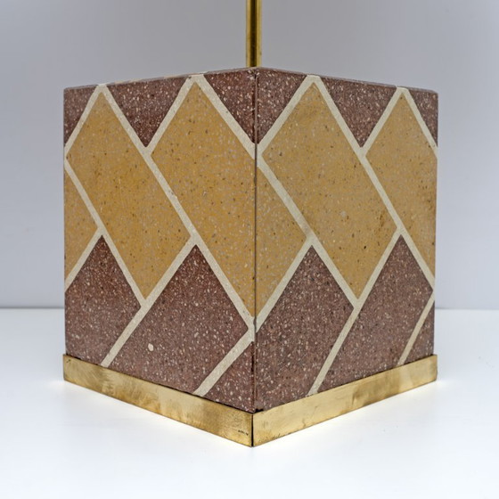 Image 1 of Paar Italiaanse cementiet tafellampen uit het Liberty-tijdperk