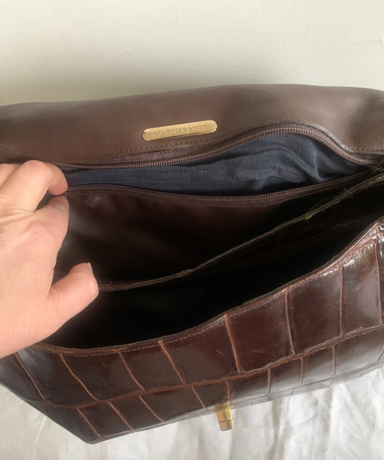 Grote vintage handtas van Joaquim Jofré (Barcelona 1929) – Joaquim Jofre, Top handle tassen, Exotic (photo 6 of 9)