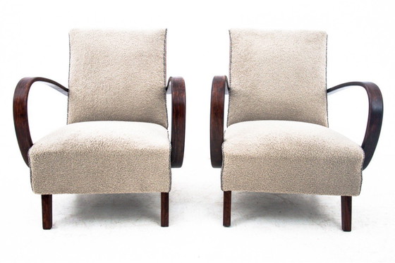 Image 1 of A pair of Art Deco armchairs by J. Halabala from the 1930s, Czechoslovakia.