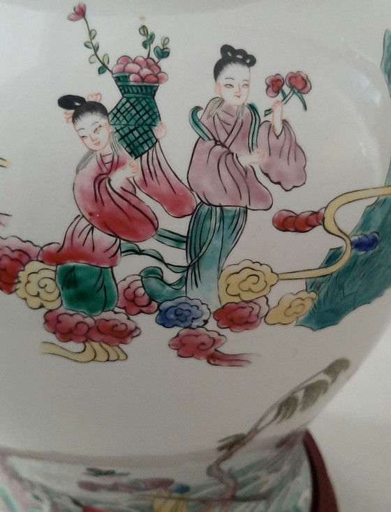 Image 1 of XL Chinese porcelain vase with lid, 1960s