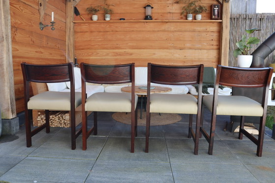 Image 1 of 4 Dutch Design chairs | wengé wood | Skai leather 