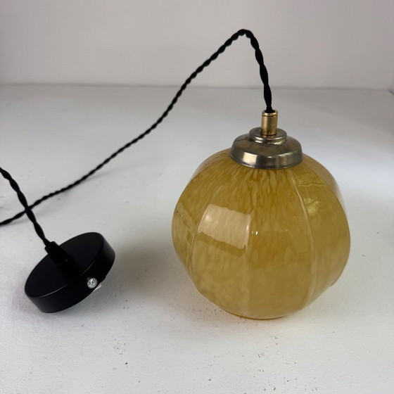 Image 1 of LOT 3 ANCIENNES SUSPENSIONS AMBREES VINTAGES