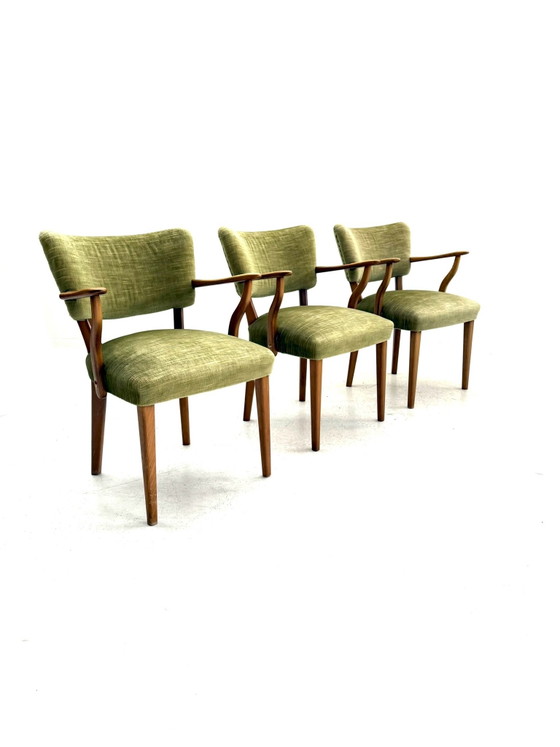 Fauteuil cocktail vintage, années 60, Bois, Textile, Marron (photo 10 sur 10)