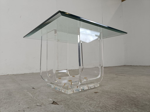 Table basse vintage en lucite