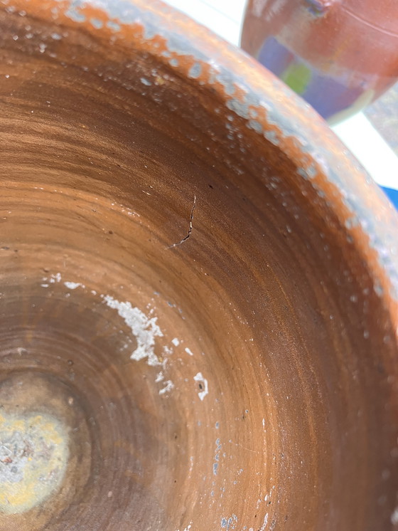 Image 1 of Antieke grijs bruine voorraad inmaak pot groot