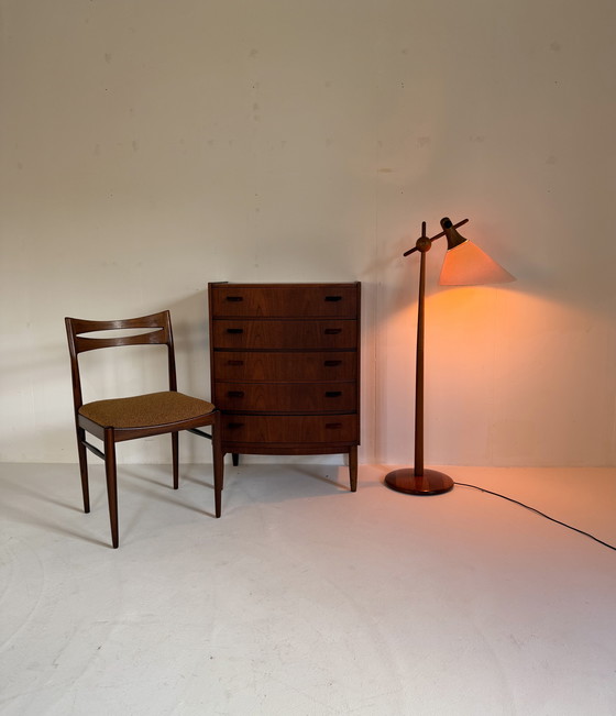 Image 1 of Vintage Teakhouten Vloerlamp, Dyrlund ‘70