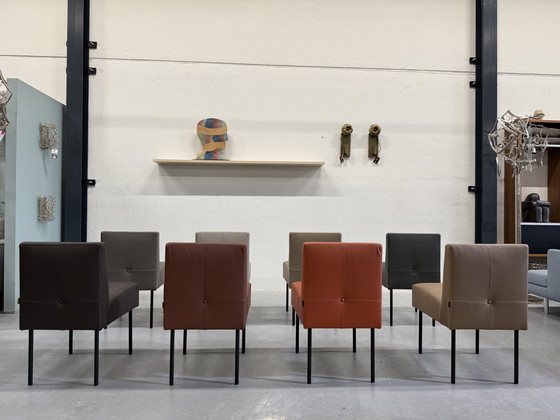 Image 1 of 8 Gelderland 7714 Sedia Button Sedia di design in pelle