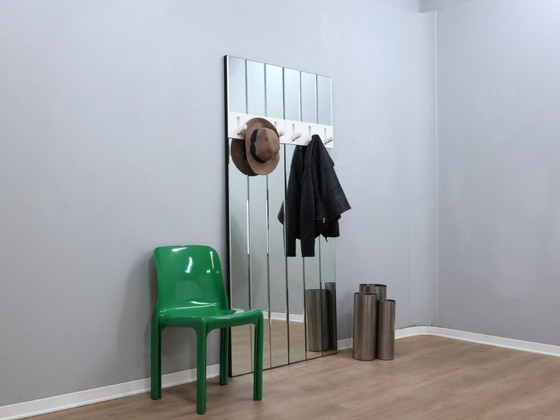 Image 1 of Vintage minimalistische wandspiegel kapstokset ITALIË jaren 70