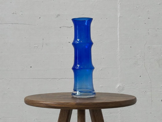 Image 1 of Cobalt blue glass vase in space age style, 1970s