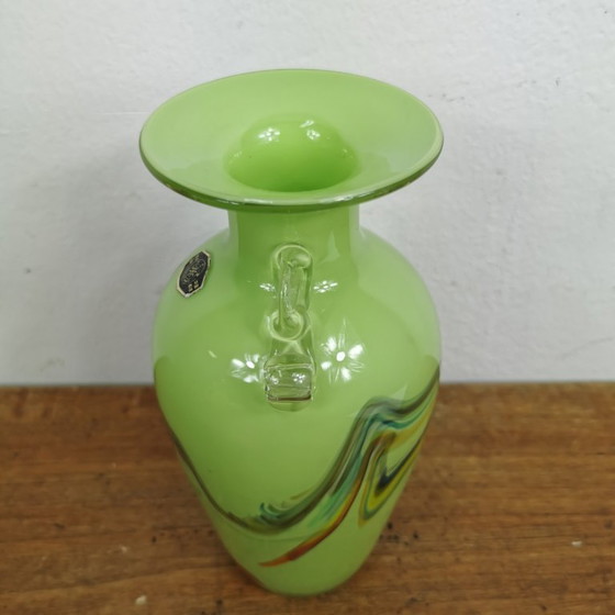 Image 1 of Vase vintage en verre opale de Dalian Glass