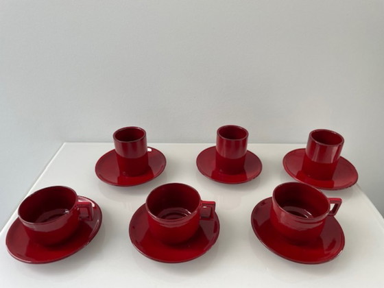 Image 1 of 14-piece Vintage Dutch design Hofra coffee set H. Wagner