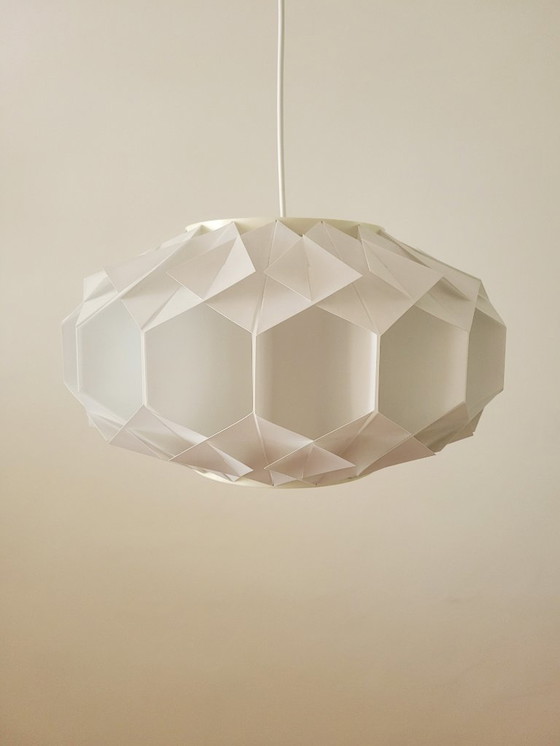 Image 1 of Vintage Facett pendant lamp by Lars Schioler for Hoyrup 1974