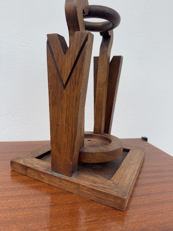 Image 1 of Porte bouteille bois années 60