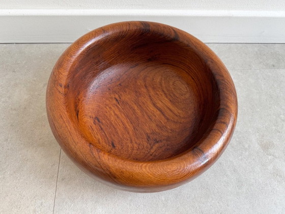 1 grand bol/bol à fruits vintage en teck massif – Wood (photo 3 of 5)