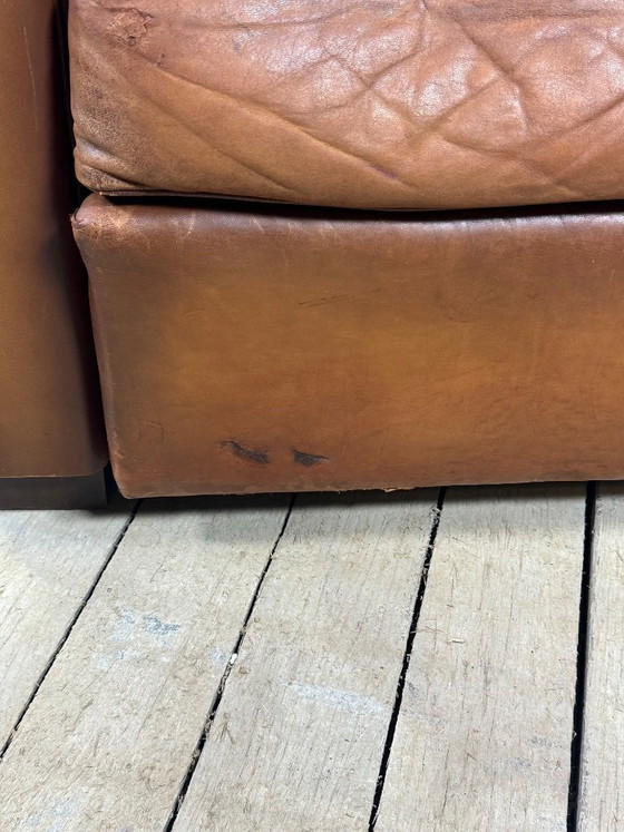 Image 1 of Vintage leren clubfauteuil uit de jaren 50