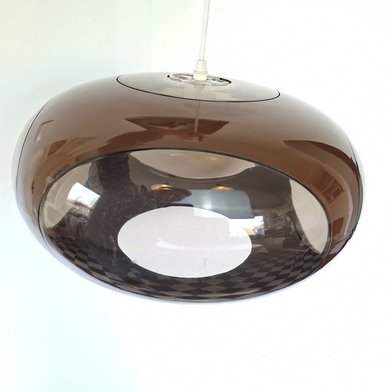 Image 1 of Massive Bug Eye brown vintage space age lamp