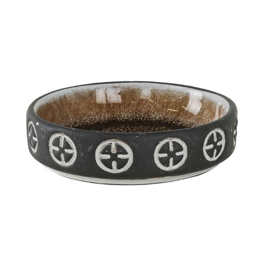 Cuenco de cerámica, diseño danés, década de 1960, fabricante: Frank Keramik