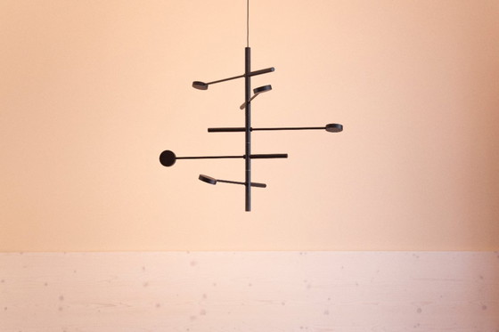 Image 1 of Suspension JAPTH KingPin à 5 bras et spots orientables, couleur blanche.