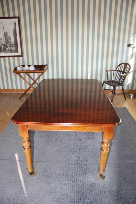 Image 1 of Victorian mahogany folding dining table by Eichholtz