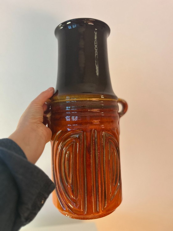 Image 1 of Large statement lamp made of AK ceramic floor vase (Alfred Klein) – West German Pottery