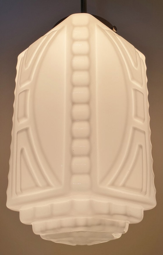 Image 1 of Art Deco hanglamp opaline glas 