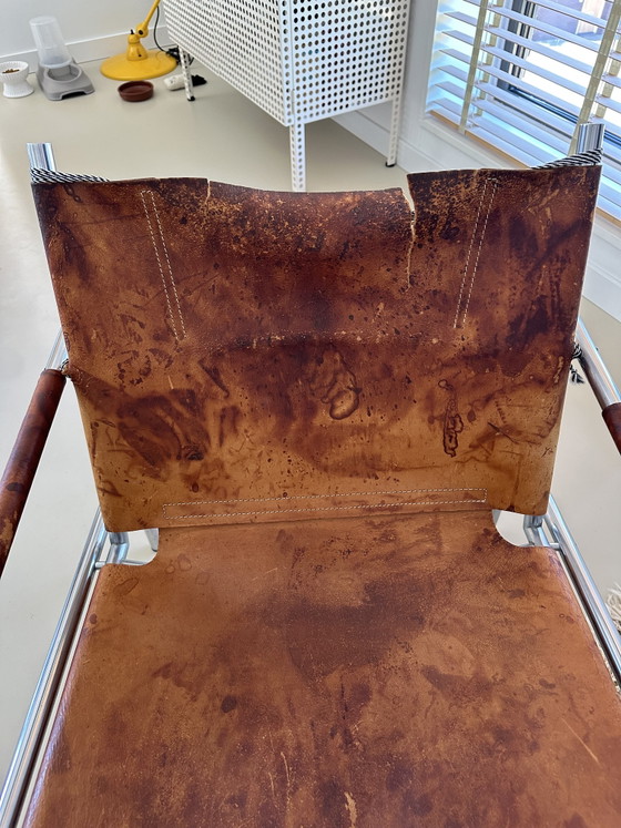 Martin Visser fauteuil – Stoelen / fauteuils, Leather, Metal (photo 3 of 5)