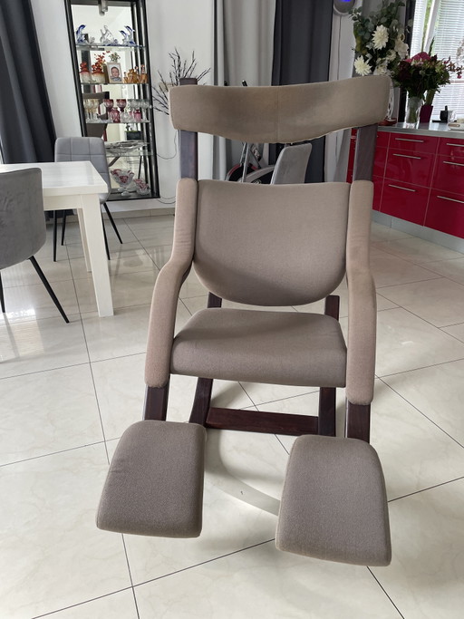 Sillón Gravity Balans de Peter Opsvik para STOKKE /Varier – verstelbare relaxstoel, Wood, Textile