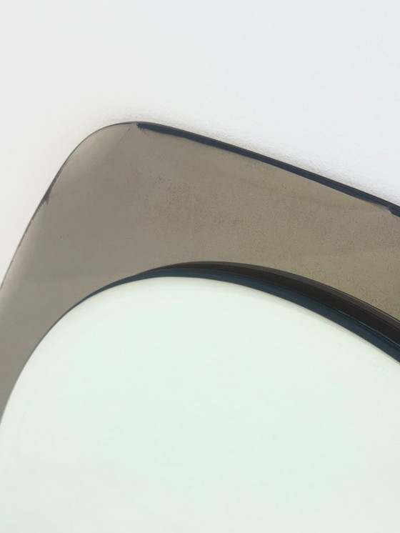 Image 1 of Miroir rectangulaire italien vintage avec verre taupe