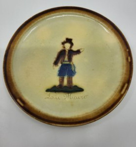 Image 1 of Diner servies Atelier Cerenne Vallauris Frankrijk Côte-d'Azur 1950 set van 13