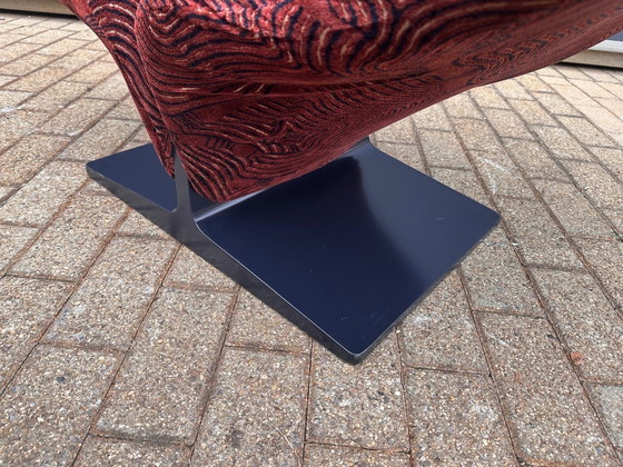 Image 1 of Sedia Ribbon Artifort + Pouf Pierre Paulin in tessuto Pierre Frey. Condizioni perfette!!