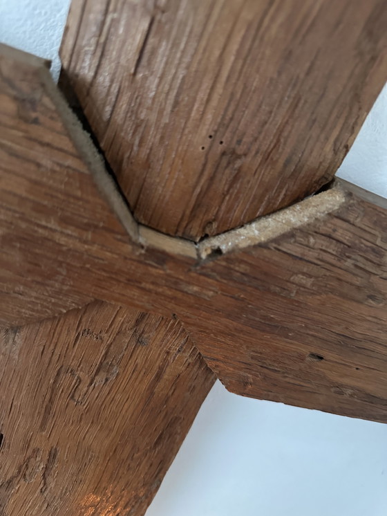 Image 1 of Monumental solid wooden cross – a simple sculptural object with patina