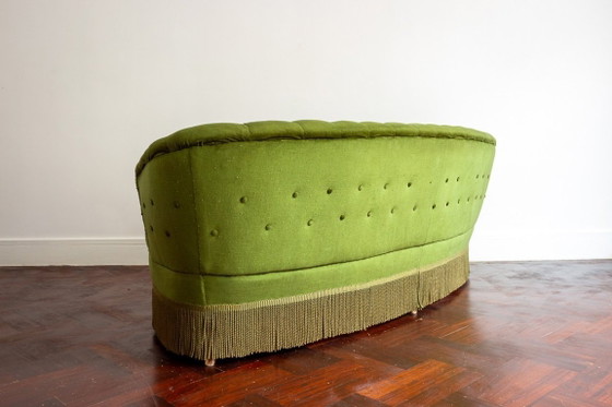Image 1 of Green velvet vintage sofas