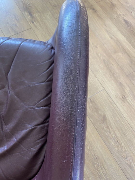 Image 1 of Vintage Montis Loge armchair Aubergine leather