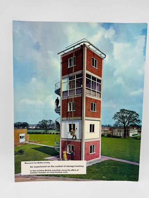 Set of 7 cardboard photos "research for better living"