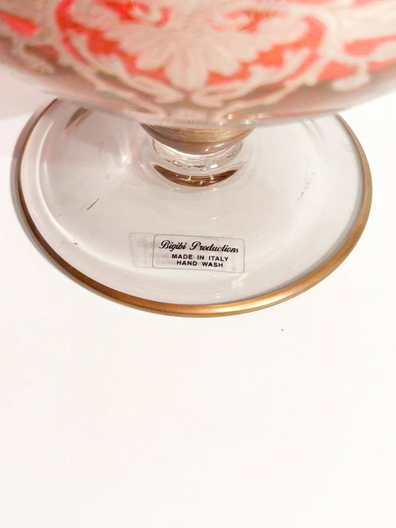 Coupe centrale en verre soufflé ornée de dorures, par Bigibi Productions, XXe siècle – Objets déco, Crystal (photo 5 of 10)