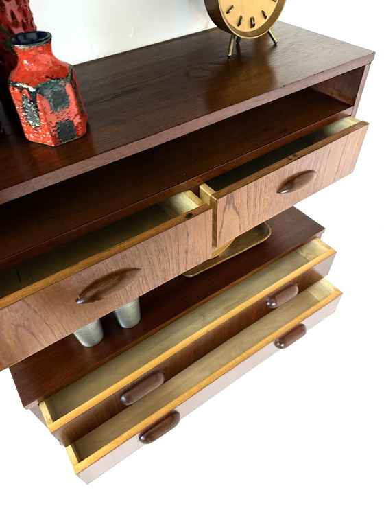 Image 1 of Vintage Danish modular teak wall system '60