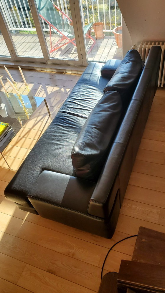 Image 1 of 2 canapés en cuir noir