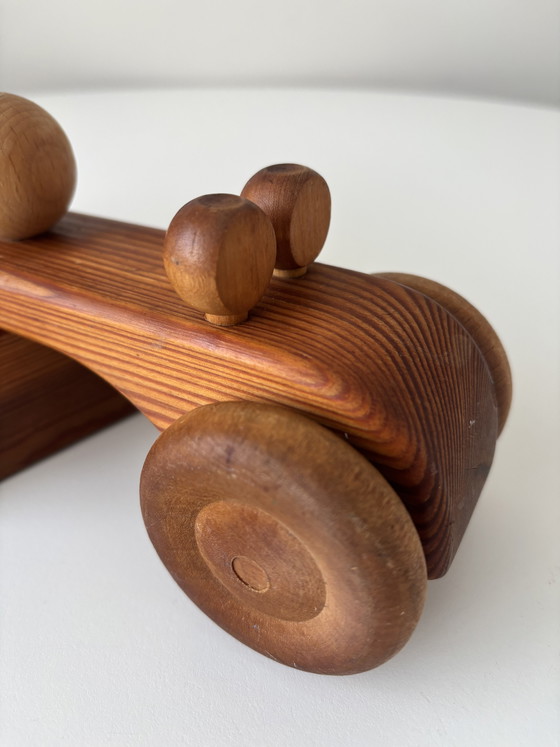 Image 1 of Smerigliatrice stradale vintage marca svedese Debresk in legno massello di pino/faggio