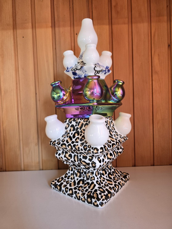 Image 1 of Delft Blue tulip vase